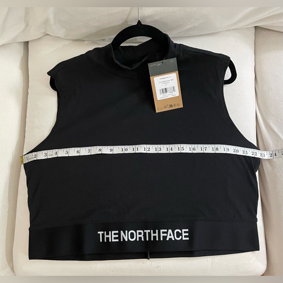 NWT The North Face Coordinates Tank TNF Black White Sleeve Crop Size XL - Picture 6 of 6
